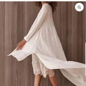 Moth Textured Cream linen Top